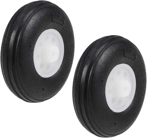 uxcell Tire and Wheel Sets for RC Airplane,PU Sponge Tire with Plastic Hub,1.25" 2pcs...
