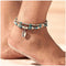 Yokawe Boho Layered Beaded Anklet Bracelets Silver Shell Turtle Anklet Chain Starfish Summer Beach Barefoot Sandals Foot Jewelry for Women and Tee...