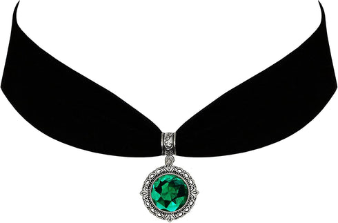Victorian Vault Gothic Steampunk Victorian Historical Pendant on Black Velvet Choker...