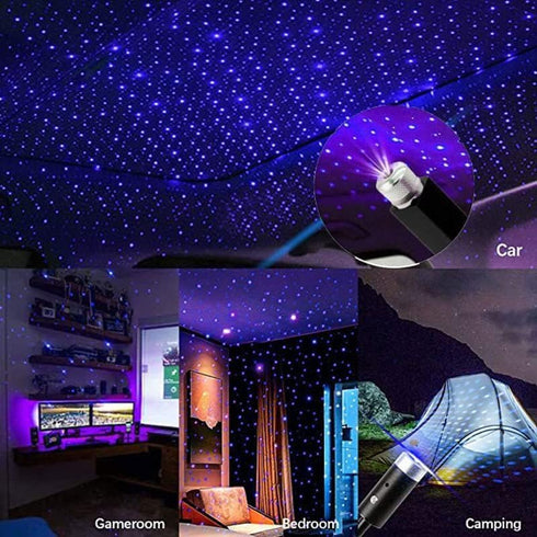Mini Led Projection Lamp Star Night Lamp, USB Car Roof Star Projector Night Light, Mini Led Projection Auto Roof Star Light Lamp,for Bedroom, Car,...