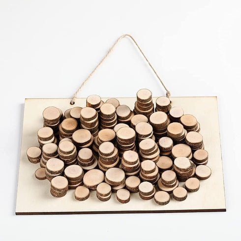 Wood Slices Tiny Log Slices Unfinished Natural 100pcs Kids Crafts Painting Toys DIY Wedding Home Centerpieces 1.5-2.5cm...
