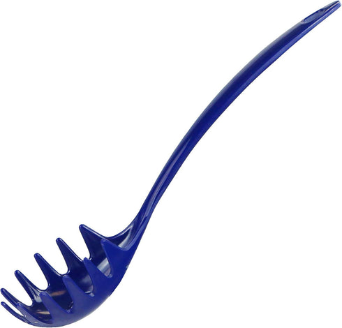 Spaghetti Spoon, Pasta Server, Fork with Ergonomic Handle, Heat Resistant, BPA Free,11.5 inch Melamine Utensil by Reston Lloyd, Indigo...