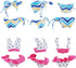 E-TING 10Pcs =5 Sets Beach Bikini Swimsuit Bathing Doll Clothes One-Piece Swimwear with 5 Pairs Shoes for 11.5 Inch Girl Dolls (A)...