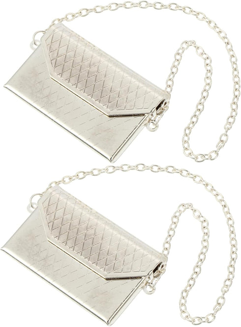 Toyvian 2pcs Dollhouse Metal Bag Doll Handbags Miniature Handbag Mini Metal Handbag Mini Doll House Model Accessories Handbag Bjd Dollhouse Bag La...