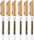 6Pc Gold Silver Epoxy Resin Drawing Pen Gold Leafing Point Pen Marker Acrylic Paint Highlights Metallic Permanent Marker Silicone Molds epoxy resi...