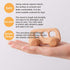 Promise Babe Organic Wooden Baby Push Toys Fine Motor Development Sensory Skills Toy Montessori Grasping Toy 2pc Wood Car Rattles...