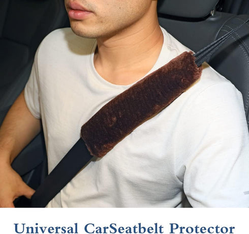 Car Seat Belt Shoulder Pads,Universal CarSeatbelt Protector,Bag Backpack Laptop Strap Cover Adjuster Protector,Car Soft Plush Seat Belt Shoulder P...