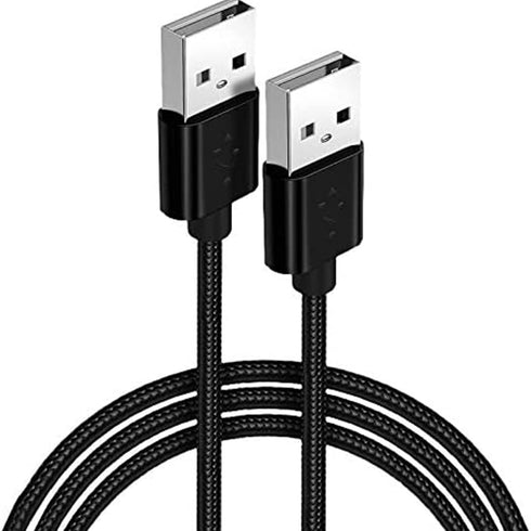 AICHESON 2 Pack Type A Male to Type A Male Cable for Laptop Cooling Pads - 2ft/60cm USB A to USB A Male Black for Laptop Cooler...