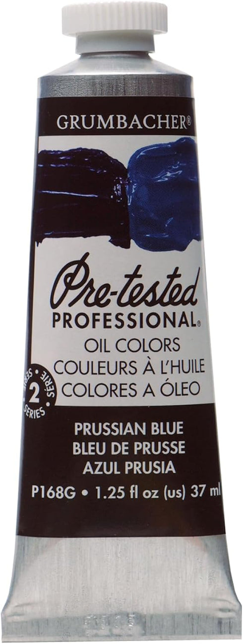 Grumbacher Pre-Tested Oil Paint, 37ml/1.25 Ounce, Prussian Blue (P168G)...
