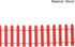 MECCANIXITY Miniature Garden Fence, 35 Inch Long Wood Ornament Wooden Decorative Picket Fence for DIY Crafts Project, Red Pack of 4...