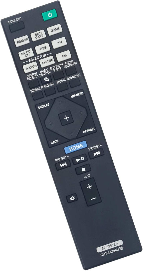 RMT-AA320U Replacement Remote Control fit for Sony Multi Channel AV Receiver STR-ZA810ES STR-DN1080...