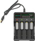 ABUNRO 4-Slot 18650 Battery Charger, Universal 4 Bay Charger for 18650 14500 18500 16350 Li-ion Rechargeable Batteries (No Battery)...
