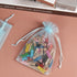 HRX Package 100pcs Organza Favor Bags 4 x 6 inch, Light Blue Mesh Bags Drawstring Sheer Jewelry Pouches for Small Gift Baby Shower Party Candy...