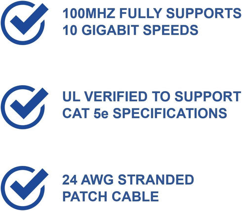 On-Q AC3525WHV1 5e Patch Cable, 25 feet, White...