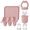 Socub Silicone Baby Fruit Food Feeder & Baby Food Freezer Tray Set, milk Popsicle Molds for Baby Teething Relief, Baby Food Pacifier Feeder for In...
