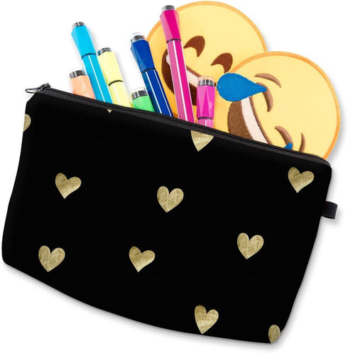 Deanfun Small Makeup Case - Cute and Waterproof Cosmetic Bag for Women(Heart D5-51356)...