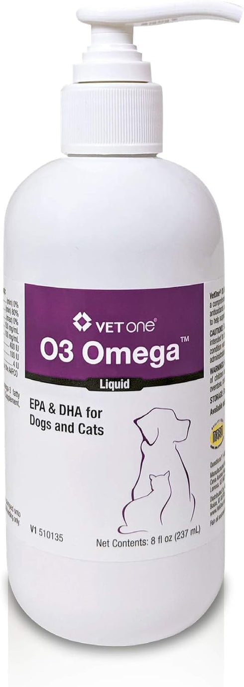 Omega 3 Fish Oil Liquid - Nutritional Fatty Acids EPA & DHA, Omega 3 for Dogs & Cats, Builds Immune & Joint Health, Skin and Coat Supplement for D...