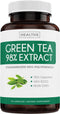 Green Tea Extract Capsules 98% with EGCG (Non-GMO) for Natural Metabolism Boost - Leaf Polyphenol Catechins - Antioxidant Supplement - Green Tea P...