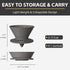 Collapsible Pour Over Coffee Dripper, Reusable Silicone Pour Over Coffee Maker For Camping, Travel&Home, Portable Single Clever Coffee Dripper Wit...