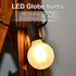 G40 Led Frosted White Replacement Light Bulbs, E12 Led Candelabra Globe Light Bulbs, 1.5 Inch Frosted String Lights Bulbs for Indoor Outdoor, 0.6 ...