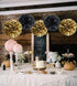 TopAAA 12pcs Tissue Paper Flower Poms DIY Wedding Birthday Graduation Party Decorations of 10 inches (Gold)...
