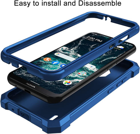 for Nokia C200 case, with Tempered Glass Screen Protector 360 Full-Body Soft TPU Bumper Shockproof Silicone Protective Phone Cover Case for Nokia ...