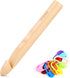 Wooden Crochet Hooks, 25mm Wooden Handle Crochet Hook Bamboo Knitting Crochet Needles with 10 pcs Knitting Stitch Markers for Handcraft Crocheting...