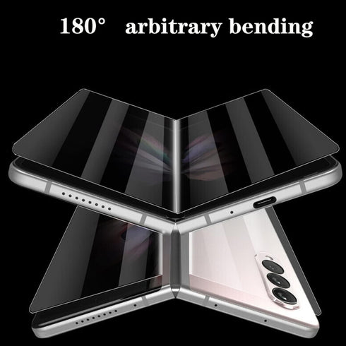 2 Pack Designed for Galaxy Z Fold 3 Privacy Screen Protector, Anti-peep 1PCS Outside Screen Protector +1PCS Inside Screen Protector Soft Film Scra...
