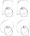 Cell Phone Ring Holder Stand Transparent Finger Grip Loop 360 Degree Rotation Finger Ring Stand (4 X Silver)...