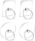 Cell Phone Ring Holder Stand Transparent Finger Grip Loop 360 Degree Rotation Finger Ring Stand (4 X Silver)...