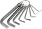 Performance Tool W1109C SAE Hex Key Set with Key Ring Holder - Chrome Plated Steel - 8-Piece Set in Sizes from 1/16 to 1/4-Inch...
