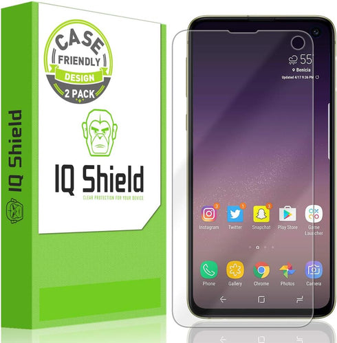 IQShield Screen Protector Compatible with Galaxy S10e 5.8 inch (2-Pack)(Case Friendly) Anti-Bubble Clear TPU Film...