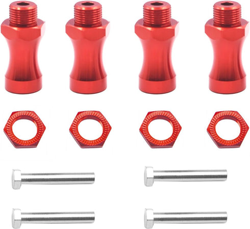 4Pcs ShareGoo Aluminum 12mm to 17mm Wheel Extension Hex Drive Hub Adapter Widener 30mm Offset Compatible with Tamiya Axial RC4WD Traxxas 1/10 Off-...