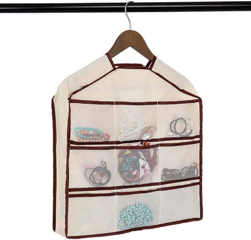 Hanger Diversion Safe, Hanging Closet Safe with Dual-Sided Pocket, Fits Under Hanging Clothes to Hide Guns Money Stash Jewelry Documents Valuables...