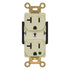ENERLITES Hospital Grade Outlet, Industrial Grade Duplex Receptacle, Heavy-Duty Straight Blade Devices, 20A 125VAC, 5-20R, 62020-I, Ivory...