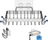 Shower Soap Holder with 4 Hooks, 304 Stainless Steel Adhesive Soap Dish, Silver...