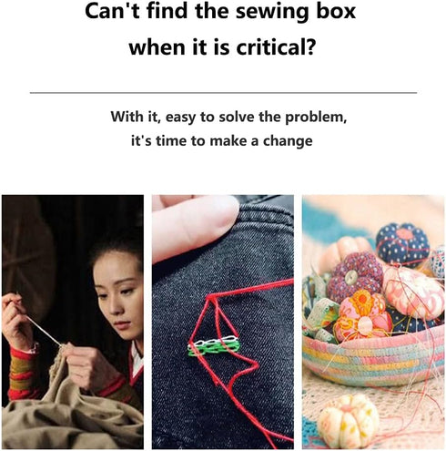 ?Latest Models?Portable Travel Home Small Magnetic Sewing Box, Mini Sewing Kits Storage-Box, Beginners DIY Sewing Thread Needle Threader Scissors ...