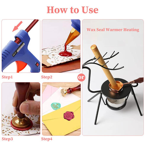 Wax Seal Sticks, Afobby 15 Pieces Glue Gun Sealing Wax Sticks for Wax Seal Stamp, Pink Wax Sealing Sticks for Wedding Invitations, Cards, Envelope...