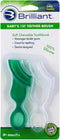 Brilliant Oral Care Baby’s First Toothbrush, Smooth Silicone Bristles Gently Clean Tender Teeth and Gums, for Ages 4+ Months, Green + Clear, 2 Pac...