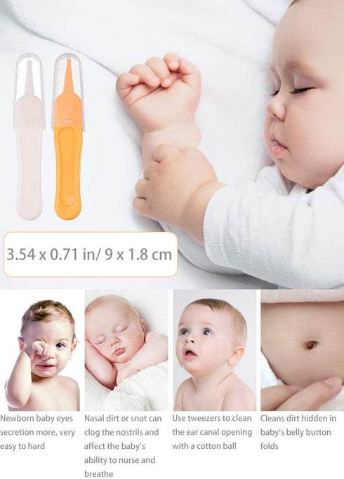 4 Pieces Nose Cleaning Tweezers Safe and Effective Clip Care Ear Nose Navel Clean Tool Nipper Plier Pincet Forceps...