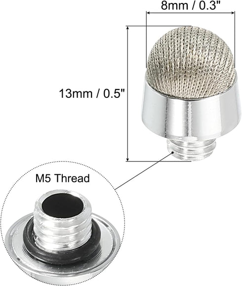 MECCANIXITY 12pcs 8mm Stylus Pen Fiber Fine Tips Universal Replacement High Precision for 2 in 1 Stylus Pen Capacitive Touch Screen Devices...