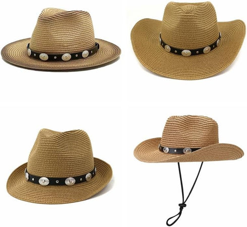 Hat Bands for Cowboy Hats Panama Rancher Hats Fedora Hats Men Women Handmade (Silver oval)...