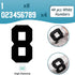 Tenare 44 Pieces 8 Inch Iron on Numbers for Jersey T-Shirt Heat Transfer 0 to 9 Numbers Heat Press Stickers for Team Uniform Sports Basketball Foo...