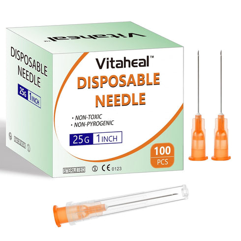 100 Pack 25 Gauge 1 inch Lab Tools Accessories for Scientific, Measuring and Refilling, Industrial and Plant, Individually Packaged...