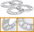 dynofit Universal 5mm Wheel Spacers for 98-120 Multiple Bolts Pattern, Pack of 4 Thin Aluminum Shims Hubcentric Spacer for 4 Lug and 5 Lug Wheels/...