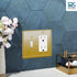 BRASS High Polished Gold Light Switch Cover MIDSIZE Wall Plate Combination Toggle Decorator Rocker 2 Gang Decora Toggle Metal Wallplate Combo Deco...