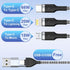 100W USB C Multi Fast Charging Cable, 6FT 6A USB C/A to Multi Charging Cable, 5 in 1 Braided Multi Charging Cable with Type C/Lightning/Micro USB ...