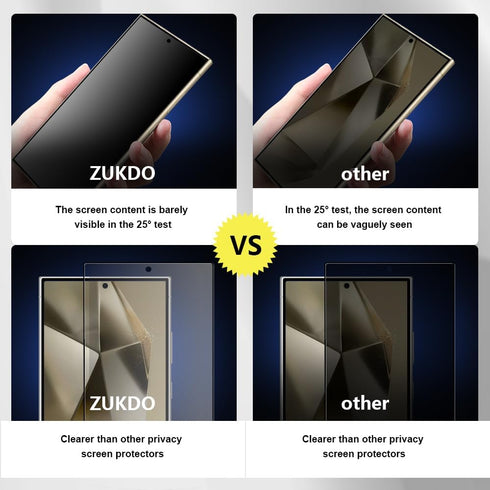 2 Pack for Samsung Galaxy S24 Ultra 6.8" Matte Privacy Screen Protector Tempered Glass Film, Anti-glare Anti-spy Anti-fingerprint Ultrasonic Finge...