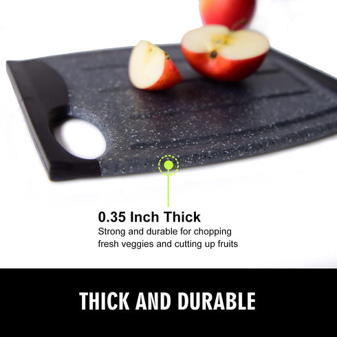 Mini Cutting Board, 7.48" Plastic Cutting Board for Kitchen, Small Cutting Board with Multiple Juice Grooves, Dishwasher Safe, Non-Slip, BPA Free,...