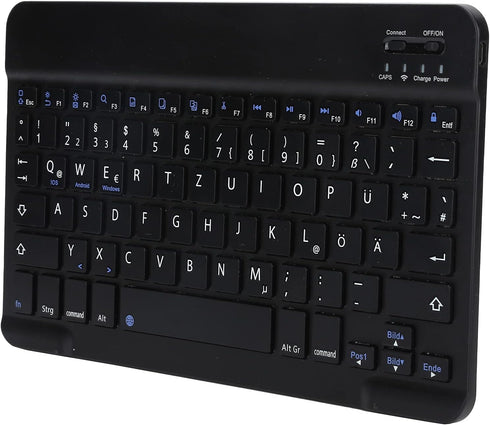 PUSOKEI German Keyboard 10Inch Keyboard German Layout USB Computer Keyboard for Laptops, PC(Black)...